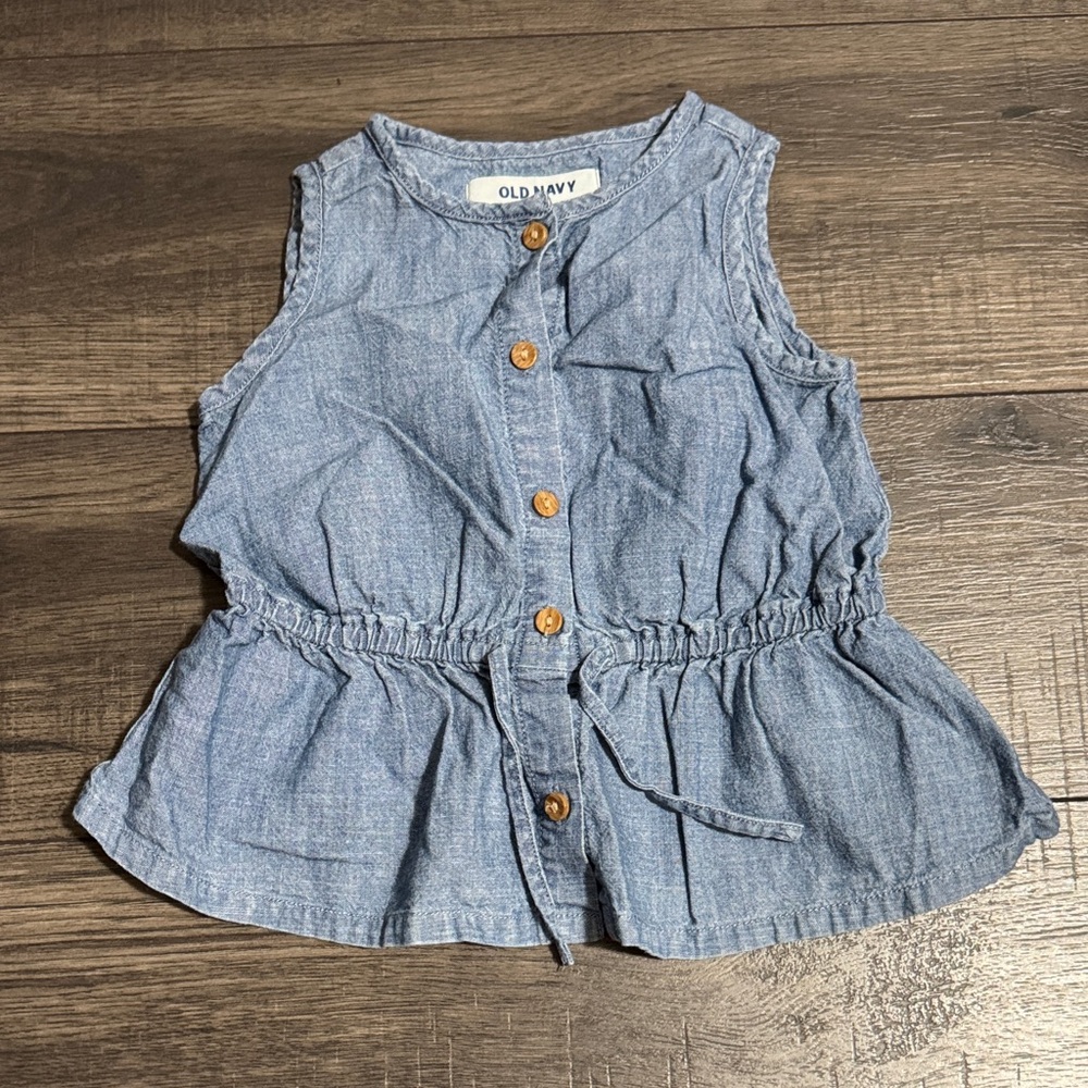 Old Navy Denim Blue Kids Button Down Shirt